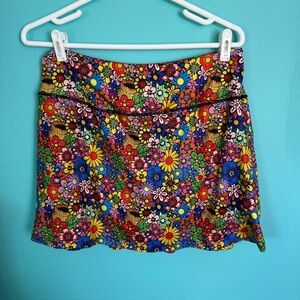 Great Pre-owned Women’s Fulbelle Floral 70’s Vibe Tennis Skorts w/pocket Size L